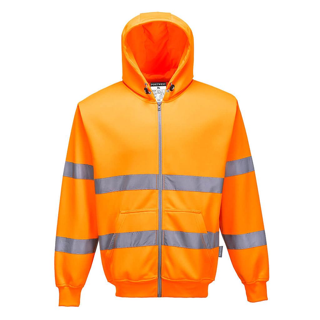 HI-VIS ZIP FRONT HOODIE