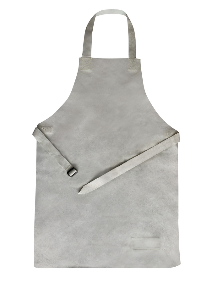 GREY SPLIT LEATHER APRON 60X90