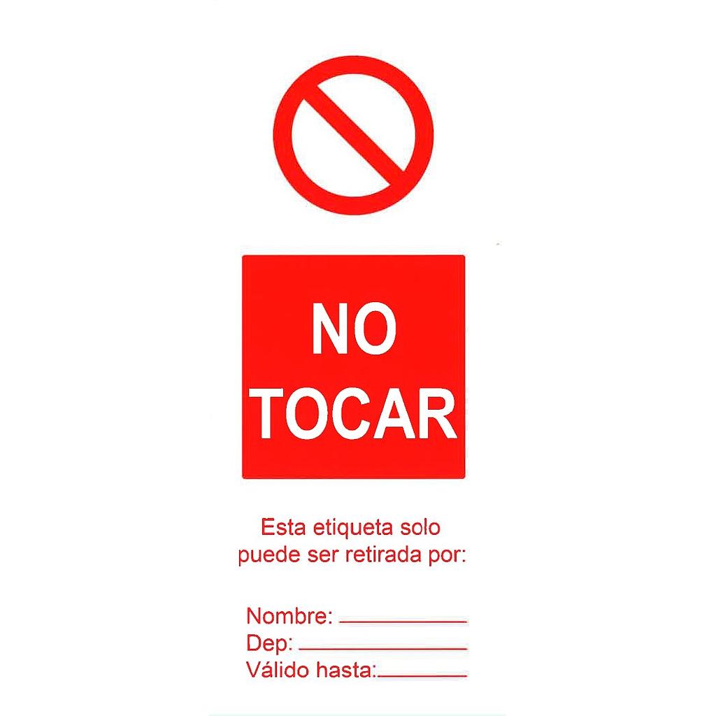 ETIQUETA RESISTENTE NO TOCAR x10