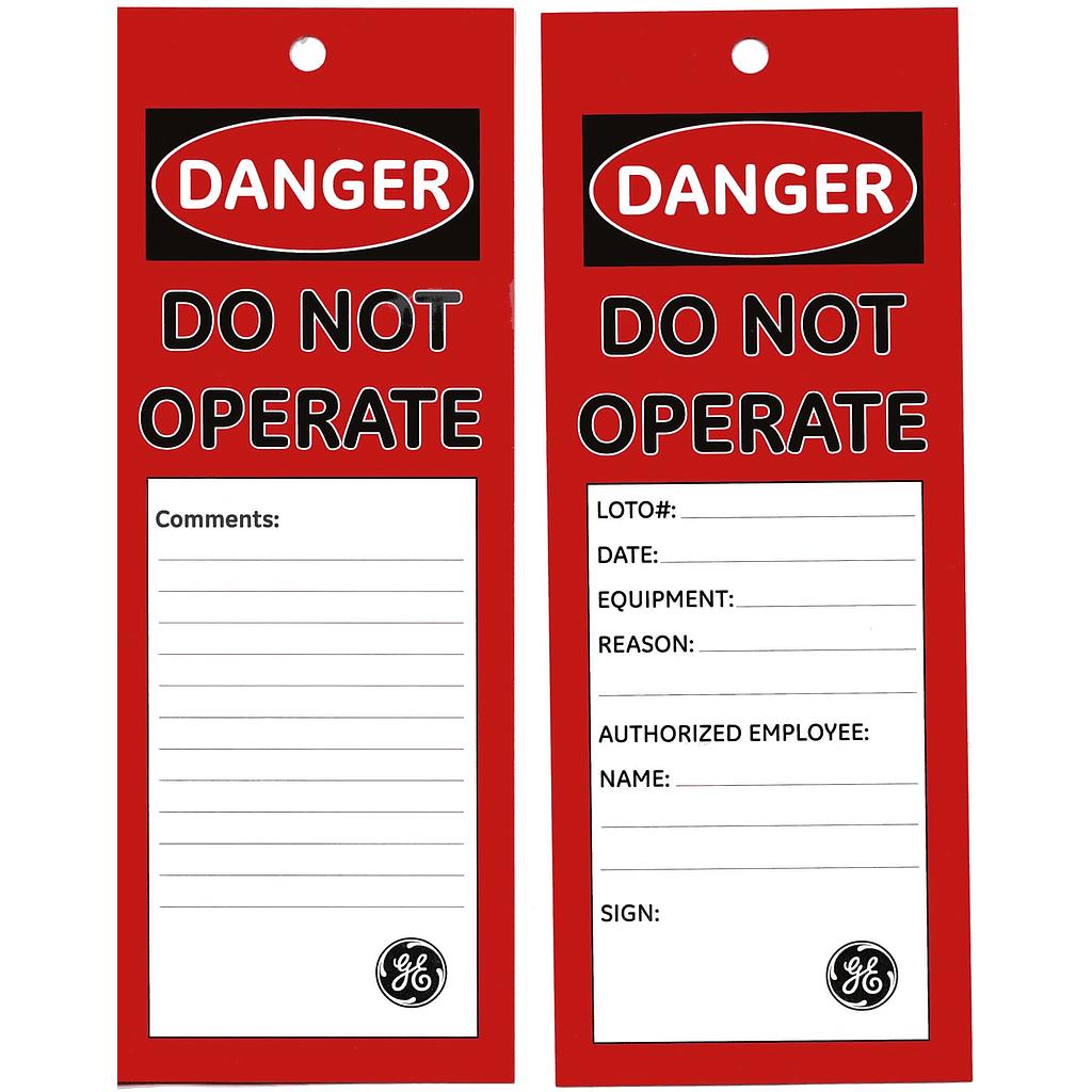 RESISTANT LABEL DANGER DO NOT OPERATE x10 