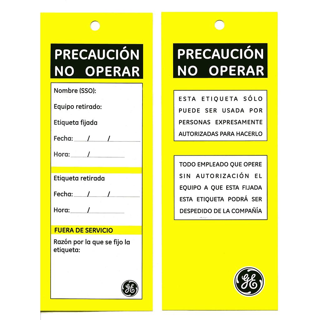 RESISTANT LABEL CAUTION DO NOT OPERATE x10