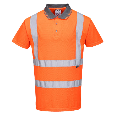 BREATHABLE SHORT SLEEVED POLO SHIRT HIGH VISIBILITY