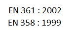 EN 361 : 2002 + EN 358 : 1999